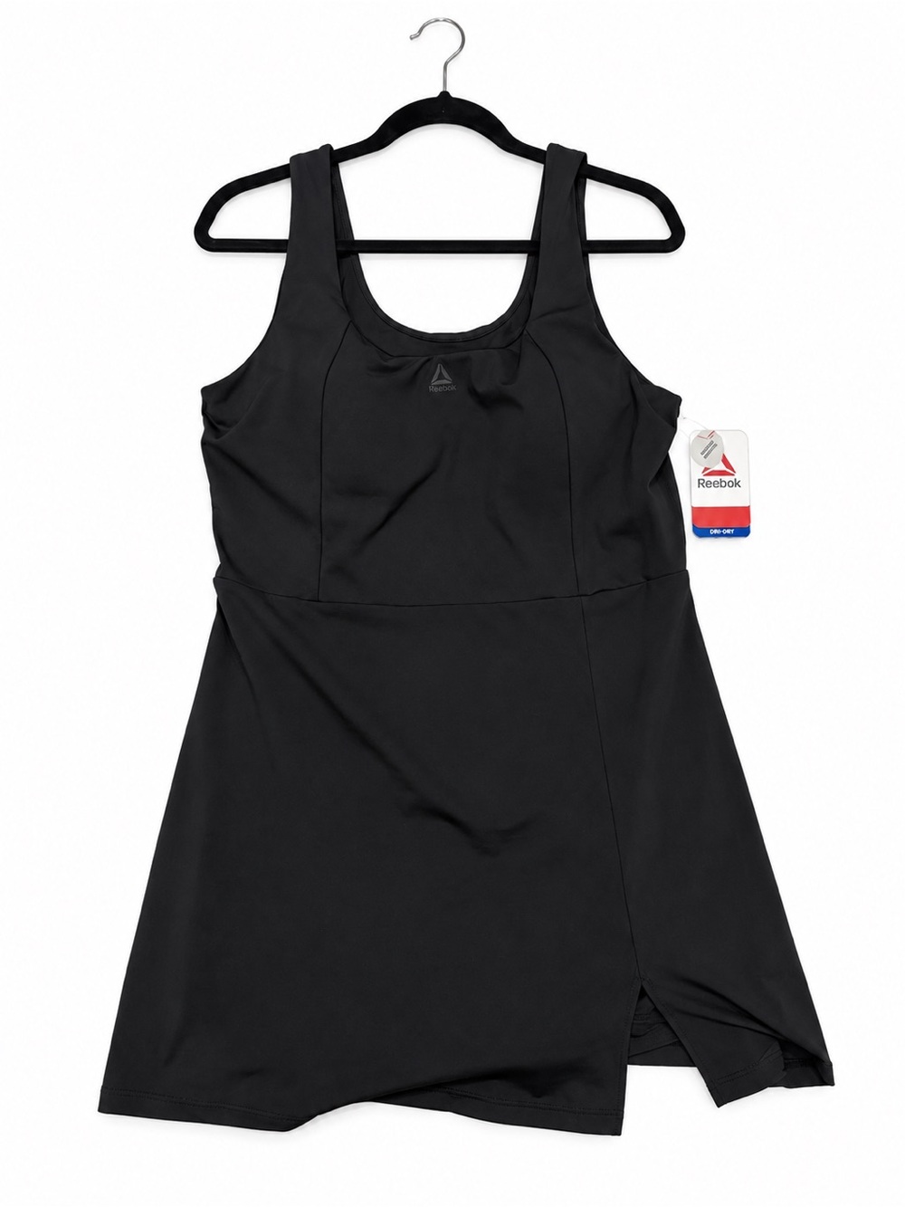 Reebok Black Athletic Mini Dress with Scoop Neck